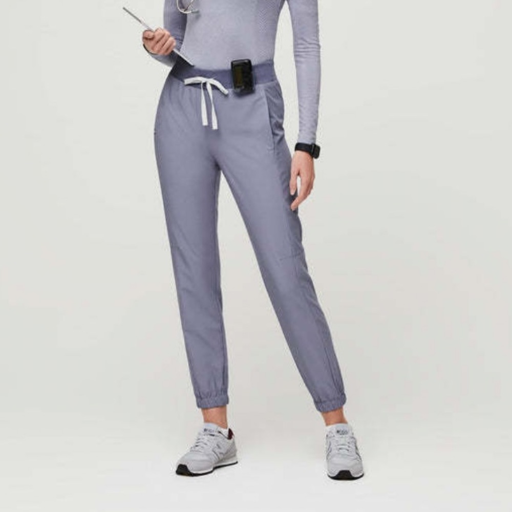 Vapor Blue Space Dye Figs Jogger Scrub Pant